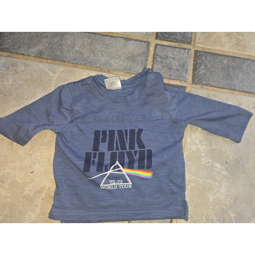Pink Floyd  Blue Dark Side Of The Moon 72-73 World Tour T Shirt Infant Tee 3/6 M